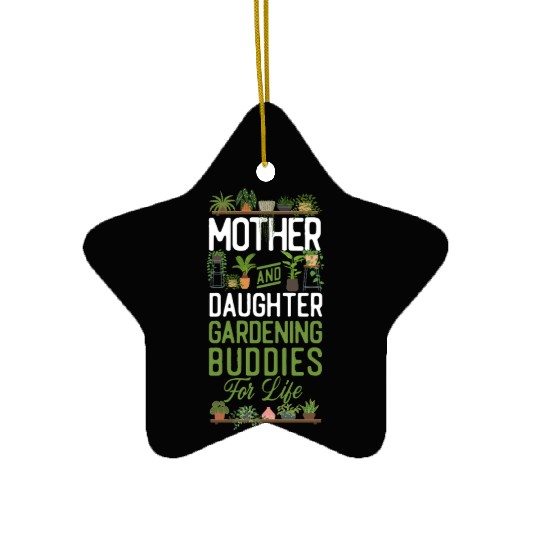Plant Lover Gardening Mom Daughter Ceramic Ornaments