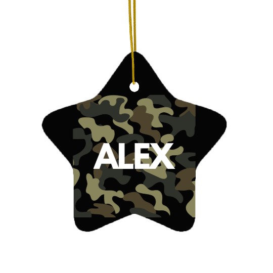 Alex Name Ceramic Ornaments Men Good Quality Camouflage