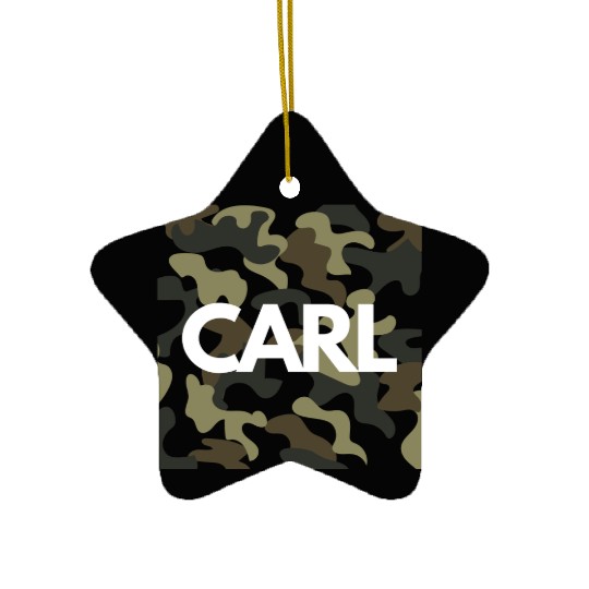 Carl Name Ceramic Ornaments for Men Good Quality Camouflage