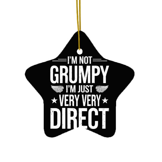 Grumpy Old Man Ceramic Ornaments