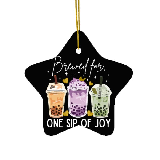 Boba tea lover Ceramic Ornaments