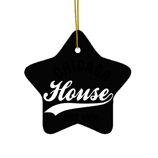 Vintage Chicago House Est 1984 House Party DjIdea Ceramic Ornaments
