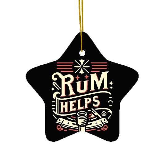 Rum Helps 11 Ceramic Ornaments