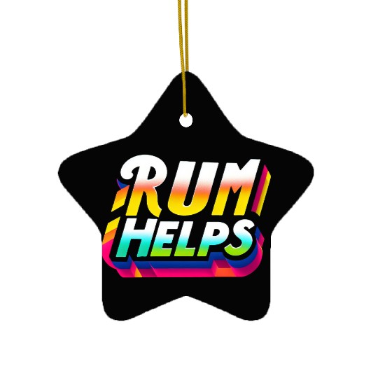 Rum Helps 9 Ceramic Ornaments