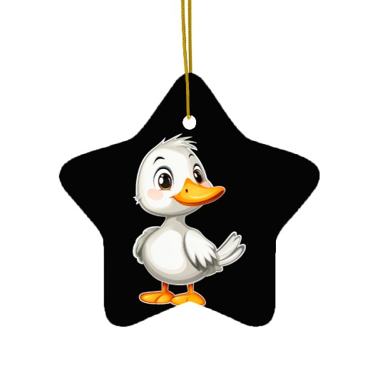 White duck Ceramic Ornaments