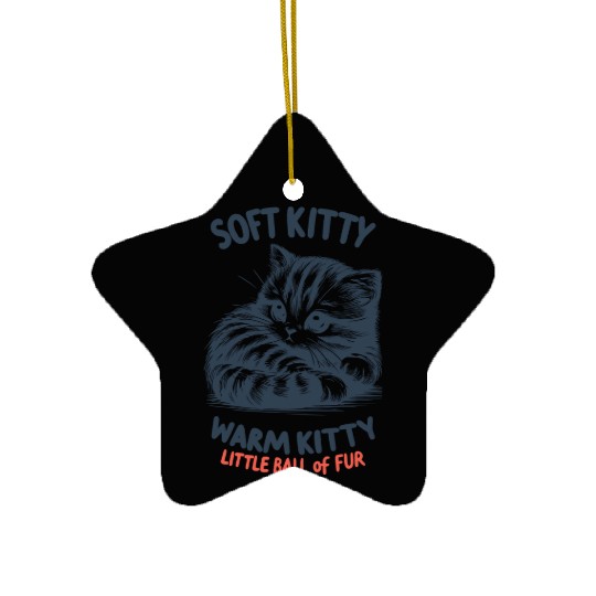 Soft Kitty Ceramic Ornaments