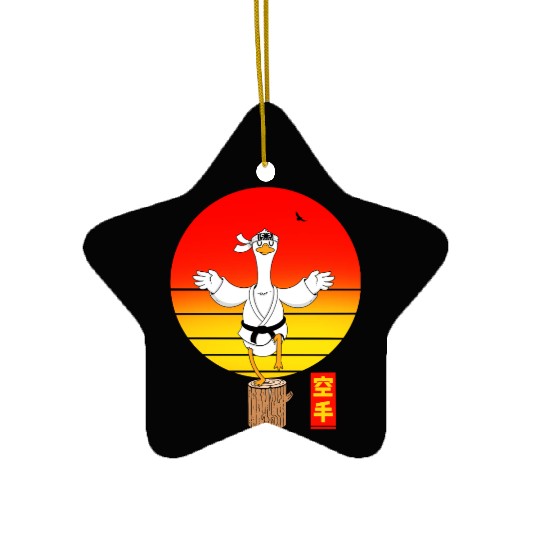 Karate Goose Ceramic Ornaments