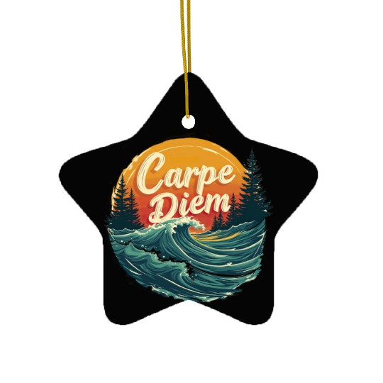 Carpe Diem Seize the Day Gift Ceramic Ornaments