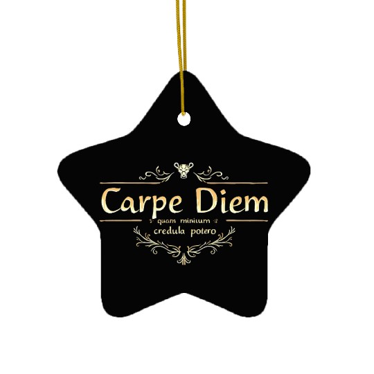 Carpe Diem Classic Latin Wisdom Ceramic Ornaments