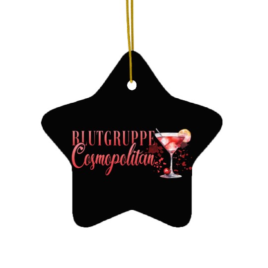 Cocktail Bartender Blutgruppe Cosmopolitan Ceramic Ornaments