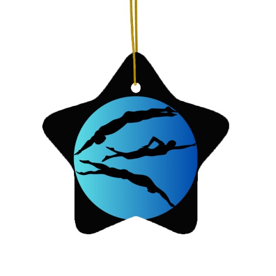 Swimmers Swim Meet Ceramic Ornaments