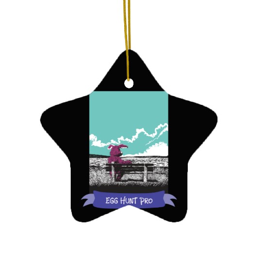 Egg Hunt Pro Easter Ceramic Ornaments