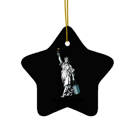 Funny Statue of Liberty USA America Sarcasm Ceramic Ornaments