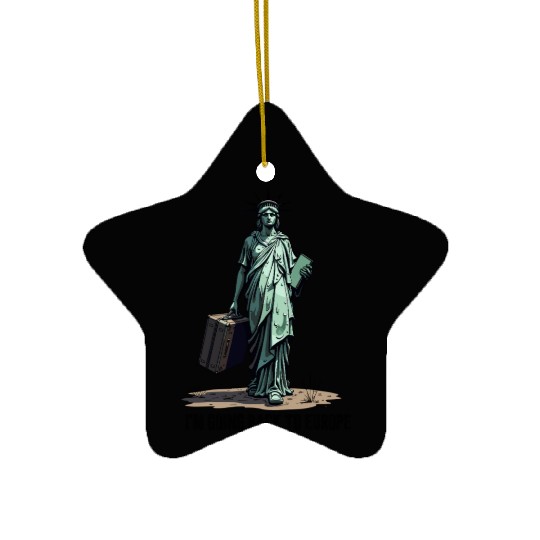 Funny Statue of Liberty USA America Sarcasm Ceramic Ornaments