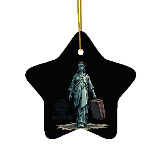Funny Statue of Liberty USA America Sarcasm Ceramic Ornaments
