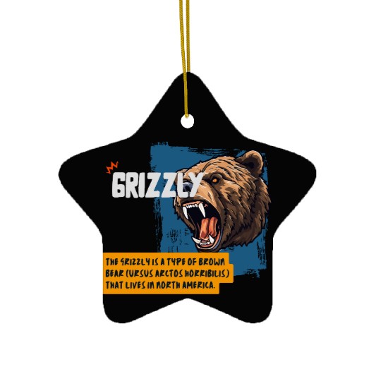 grizzly Ceramic Ornaments