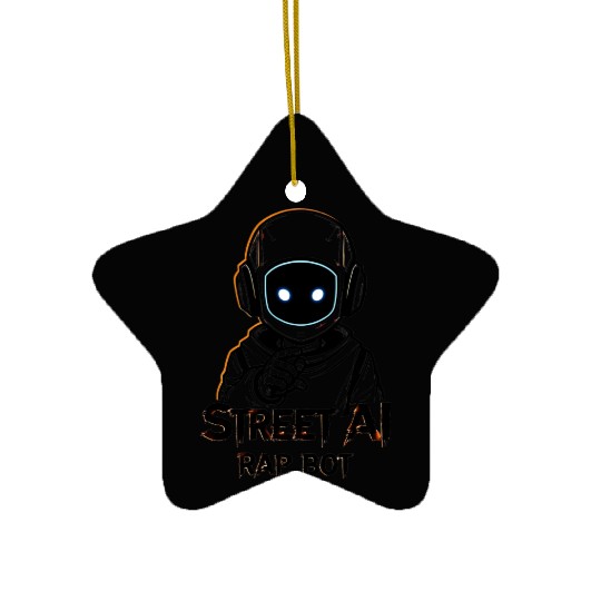 Street AI Rap Bot – Futuristic Hip-Hop Astronaut D Ceramic Ornaments