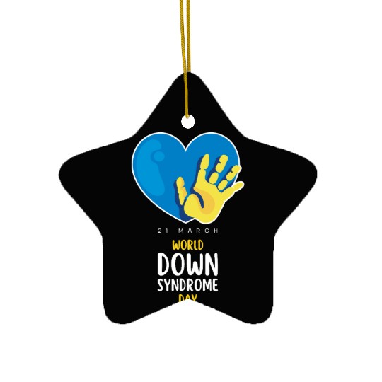 World Down Syndrome Awareness Men Women Kids Ceramic Ornaments
