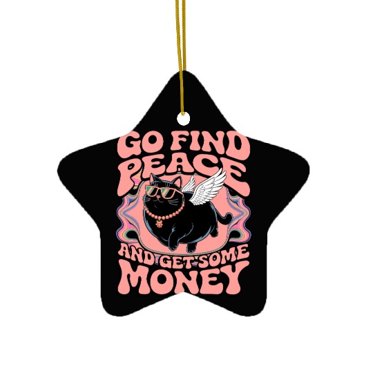 Peace & Money Ceramic Ornaments