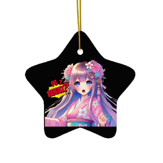 Kawaii Kimono Girl Ceramic Ornaments