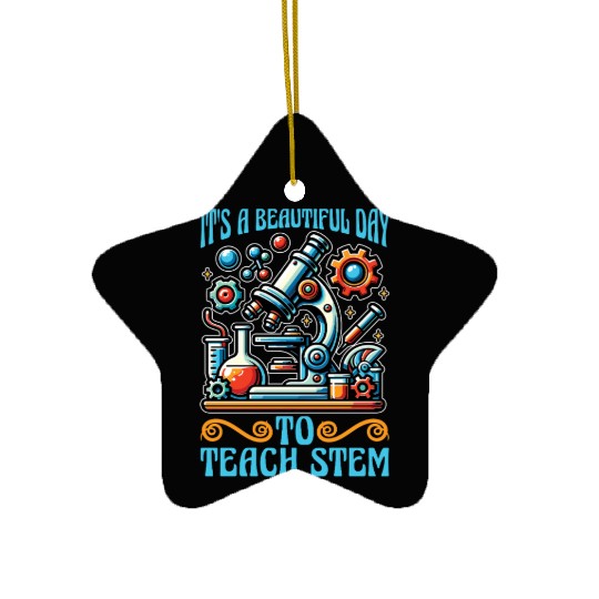STEM Teacher It's A Beautiful Day Computer Science Ceramic Ornaments