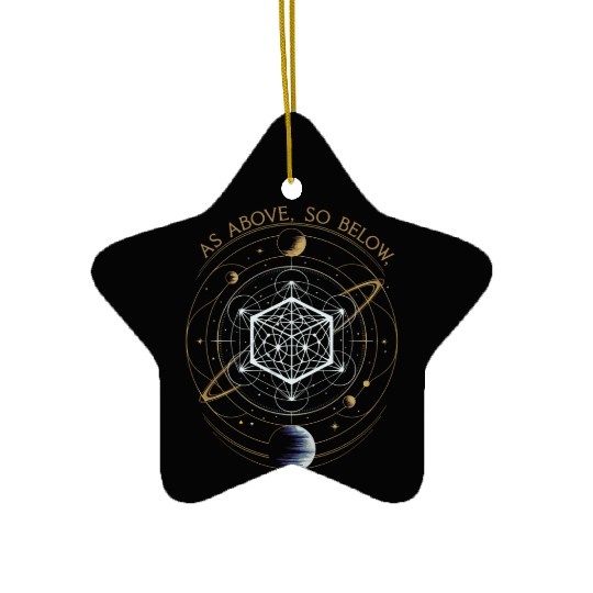 As Above, So Below - Sacred Geometry Ceramic Ornaments