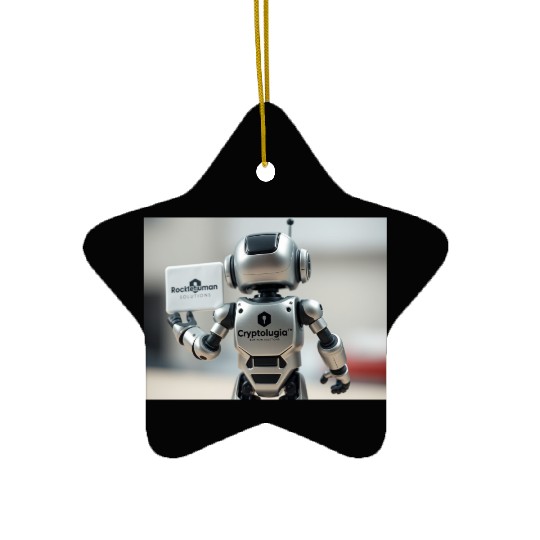 Rocketman Robot Ceramic Ornaments