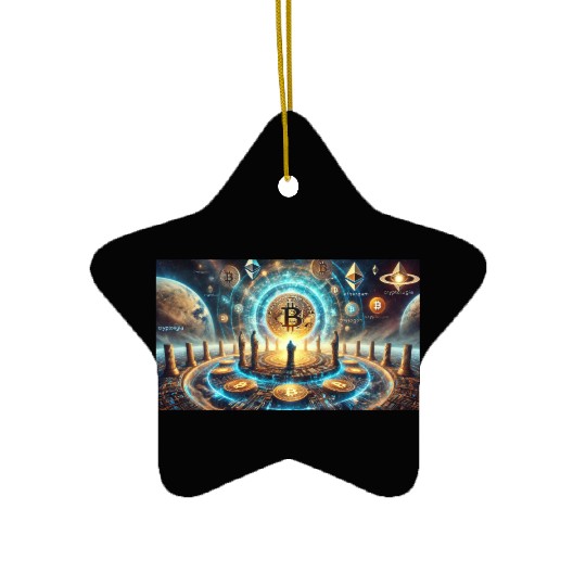 Bitcoin World Ceramic Ornaments
