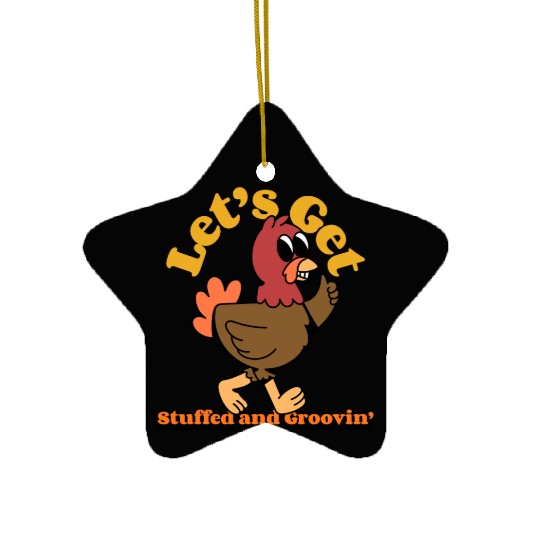 Dancing Turkey | Let's Get Stuffed and Groovin' Ceramic Ornaments