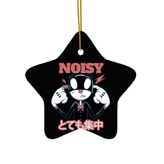 noisy Cat Anatomy Ceramic Ornaments