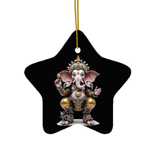 Ganesha, Hindu God Ceramic Ornaments