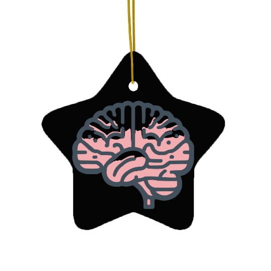 the anatomy of the brain Ceramic Ornaments