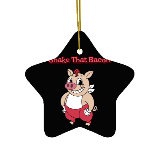 Dancing Pig | Shake That Bacon | Unisex | Ceramic Ornaments