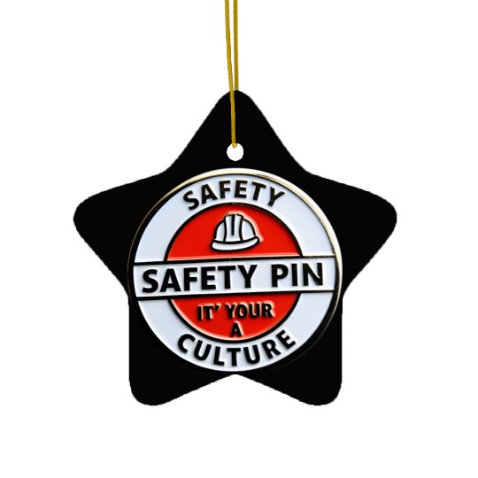 Safety Pin Ceramic Ornaments
