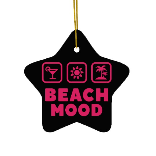 Beach Mood Summer Sun Sea Vacation Cocktail Ceramic Ornaments