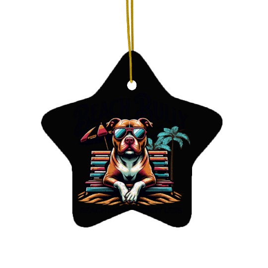 Beach Bully Ceramic Ornaments
