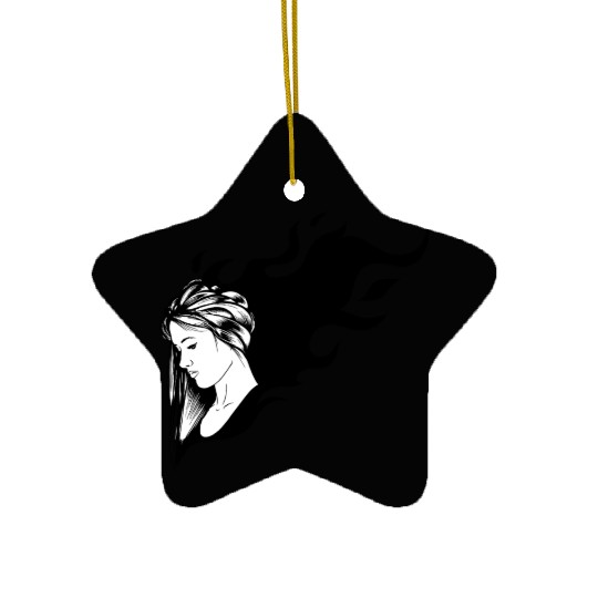 sad girl Ceramic Ornaments