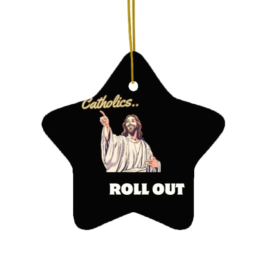 Catholics Roll Out- Jesus Transformer Ceramic Ornaments