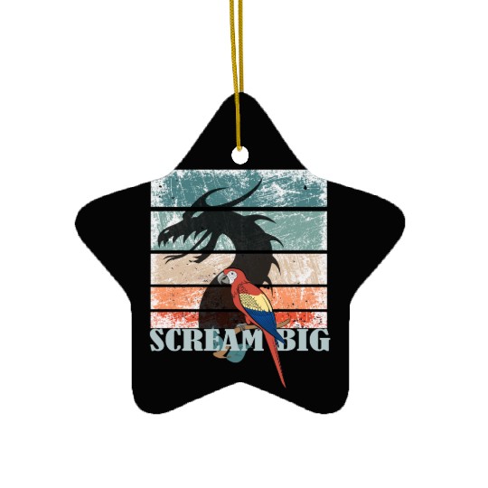 Scream Big Parrot Dragon Fusion Ceramic Ornaments