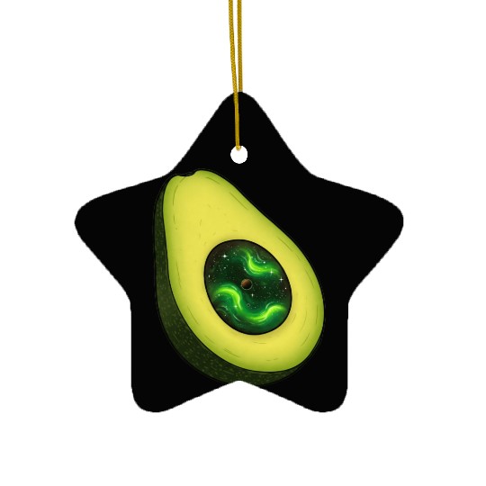 Galaxy Avocado Core Ceramic Ornaments