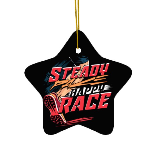 Marathon Marathoner Steady Place Happy Race Ceramic Ornaments