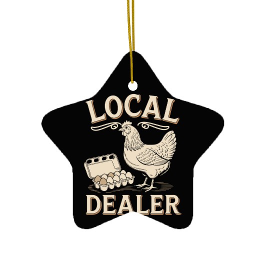 Egg Hunt Local Egg Dealer Easter Sunday Ceramic Ornaments