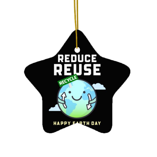 earth day Ceramic Ornaments design creator for a recyclin