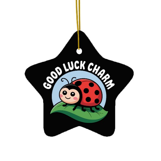 Lucky Ladybug Ceramic Ornaments