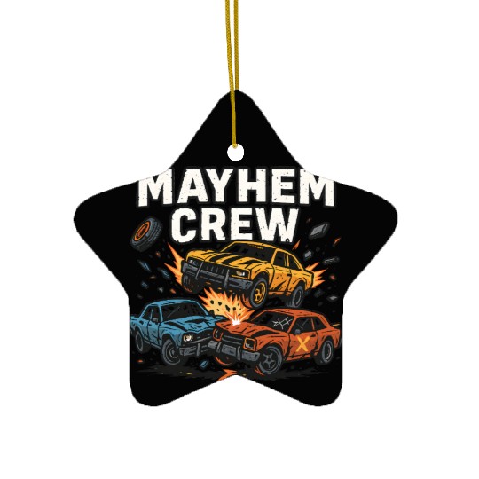 Mayhem crew derby Ceramic Ornaments crash race design wreckfest