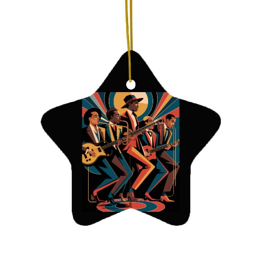 New Orleans Jazz Band art – Elegant New Orleans Ja Ceramic Ornaments