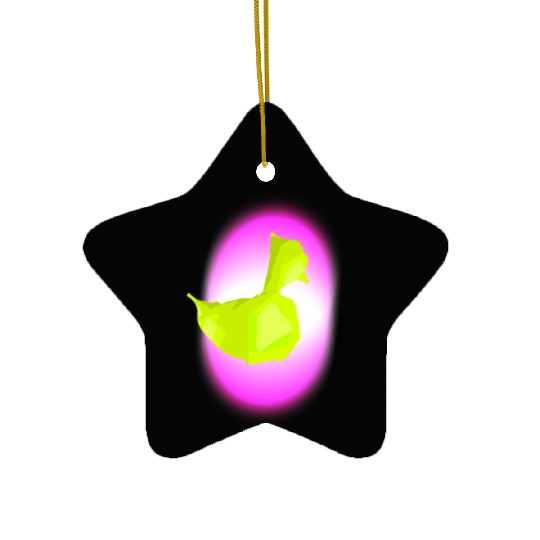 Duck Ceramic Ornaments, Neon, Fun Ceramic Ornaments, Abstract Duckli