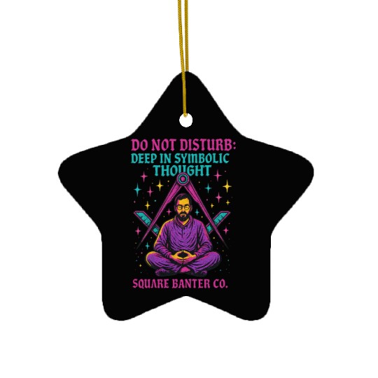 Do Not Disturb: Deep in Symbolic Thought Ceramic Ornaments