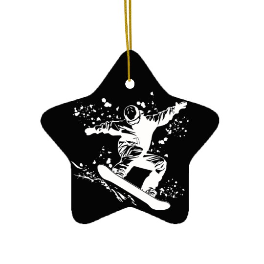 Snowboarder Snowboard Snowboarding Ceramic Ornaments