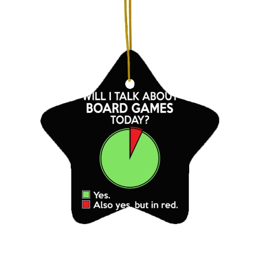 Will i talk about board game today for board gamer Ceramic Ornaments